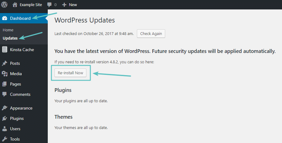 Comment réinstaller WordPress ?